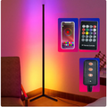 “Modern smart floor lamp with color changing LED lights and app control”