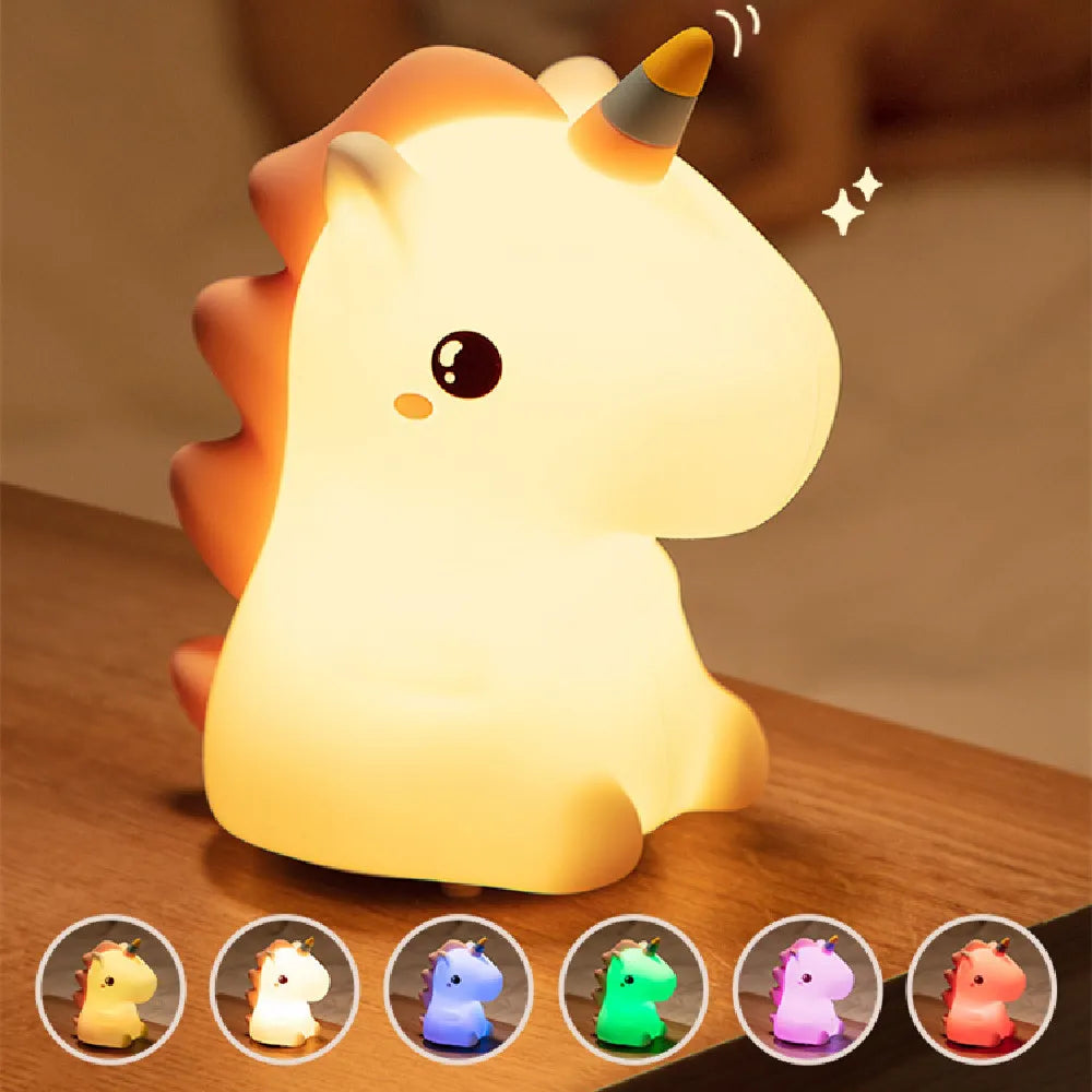 “Unicorn LED lamp with multicolor changing lights and cute design