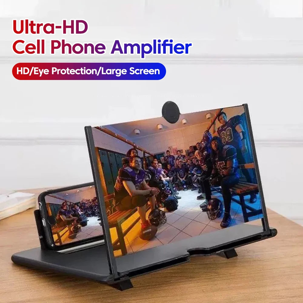 Phone Screen Magnifier Stand — HD Portable Screen Amplifier for Movies, Videos & Calls