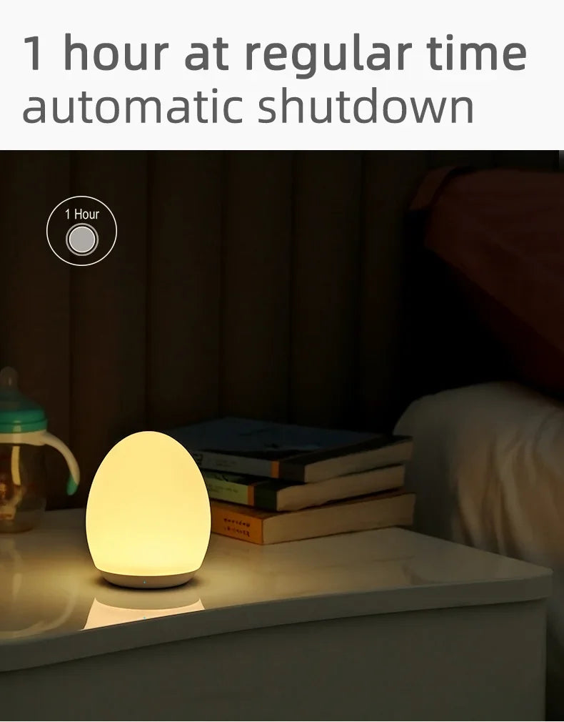 “Rechargeable LED night lamp with ambient lighting for home decor”