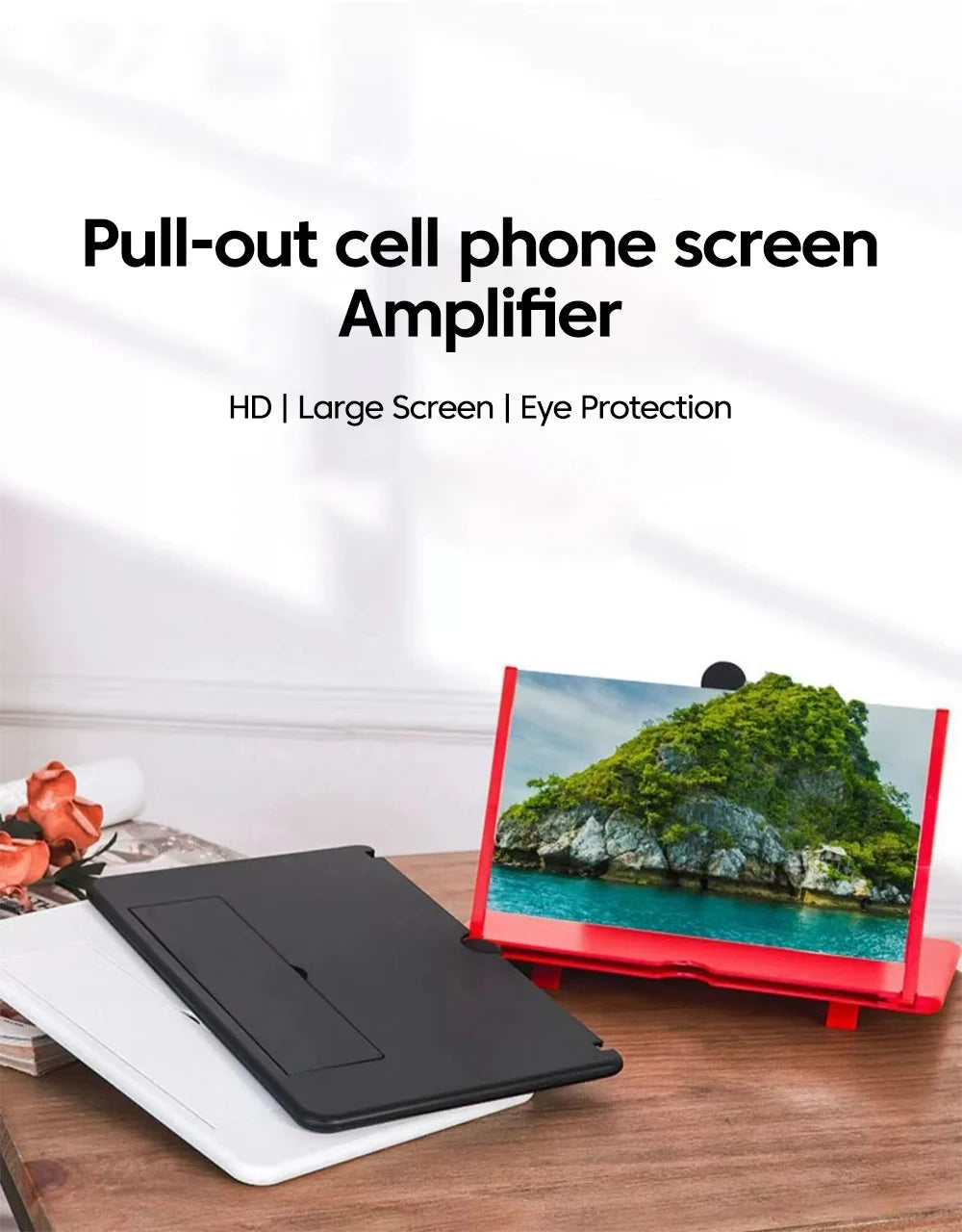 Phone Screen Magnifier Stand — HD Portable Screen Amplifier for Movies, Videos & Calls