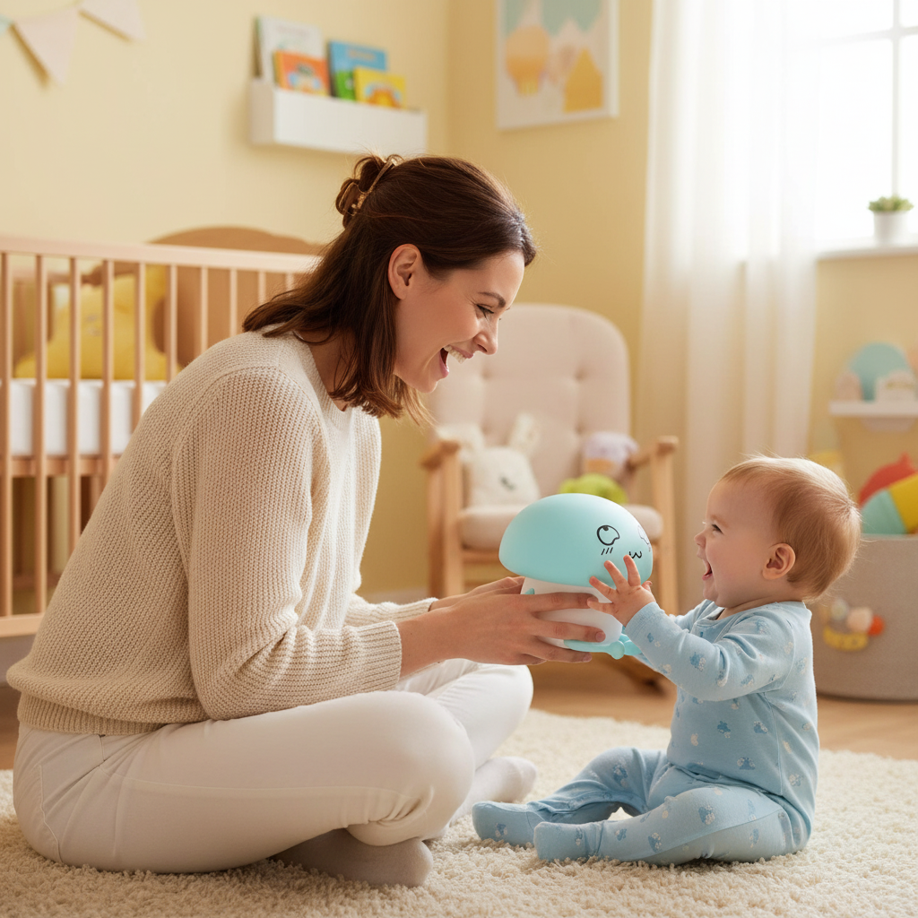 Touch LED Cartoon Pet Night Light Mushroom Lamp 
