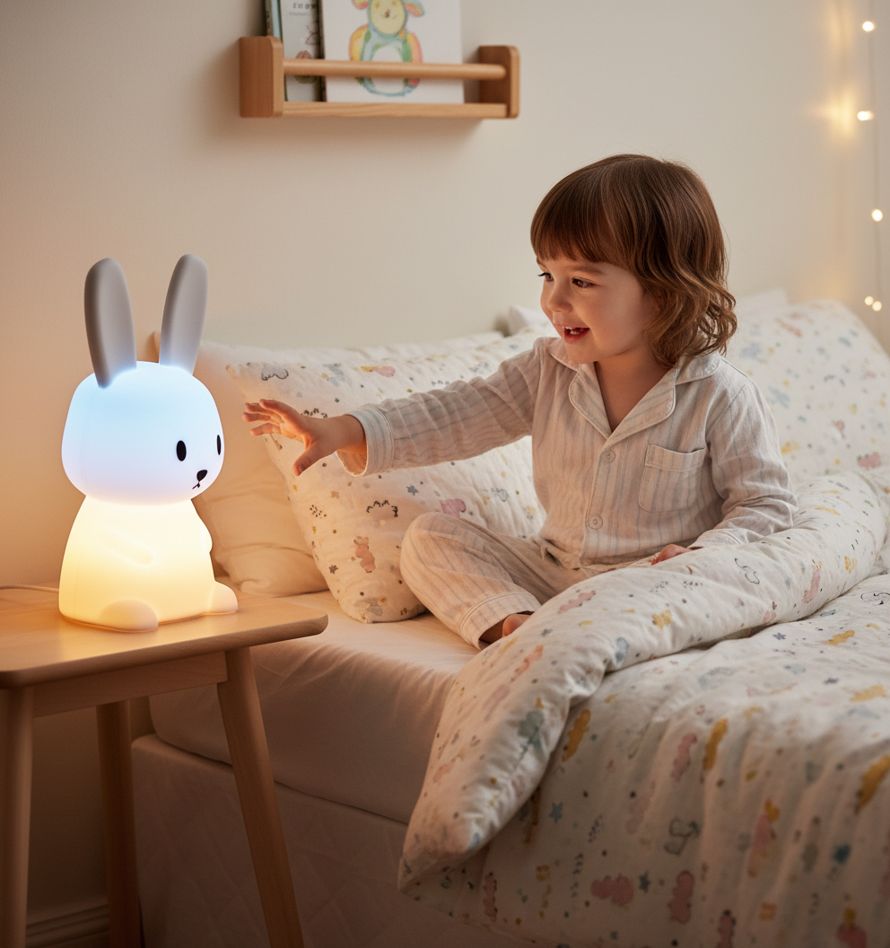Glow Bunny Silicone Lamp - Renderique Photo 1