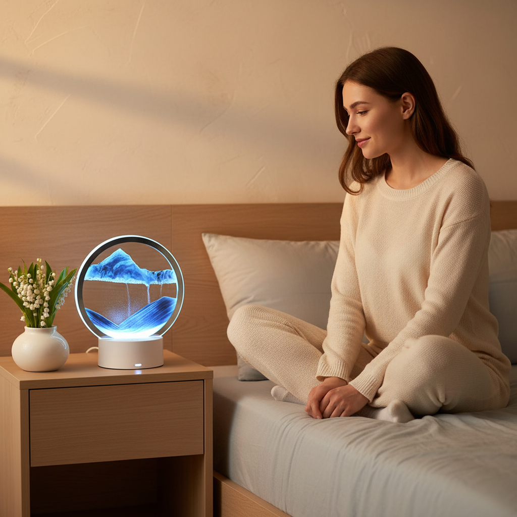 LED SandGlass lamp - Renderique Photo 1