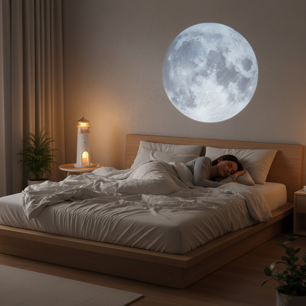 Moon Lamp with Bluetooth Music Motion Sensor - Renderique Photo 1