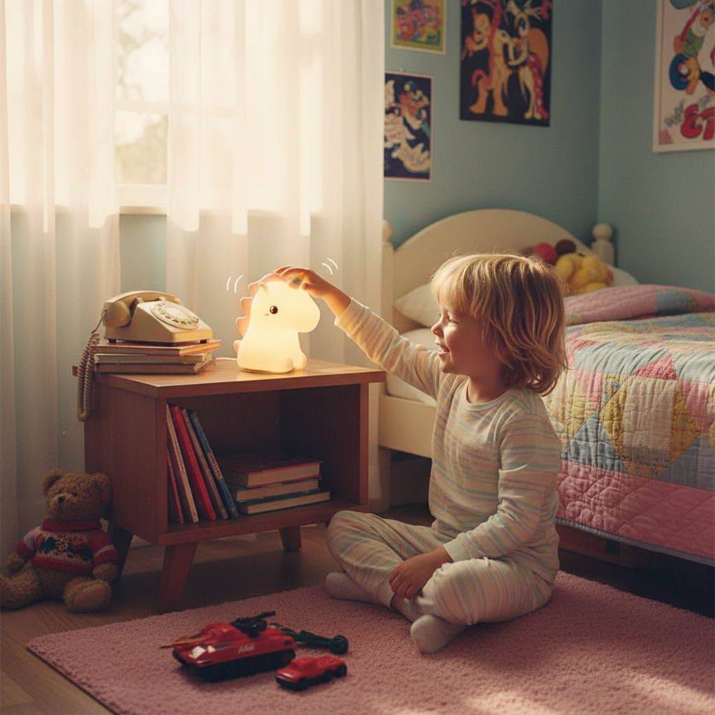 “Colorful unicorn LED night light for kids bedroom with soft glow